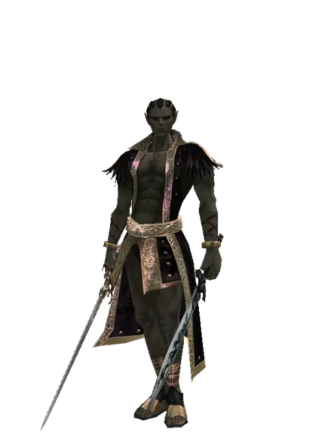 Raid Sword*Tsurugi on a male Orc mystic, front view