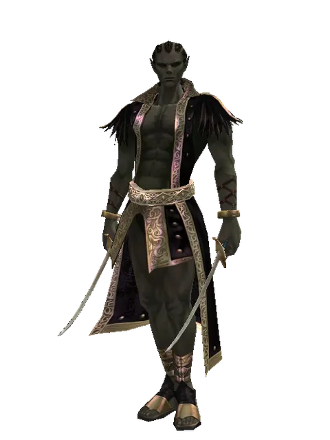 Saber*Saber on a male Orc mystic, front view