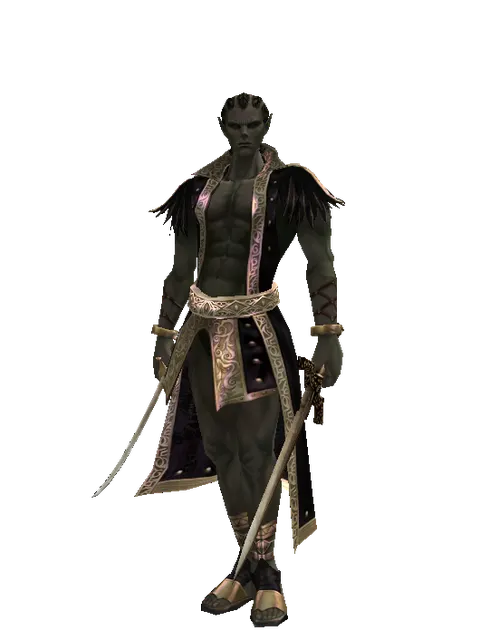 Saber*Spinebone Sword on a male Orc mystic, front view