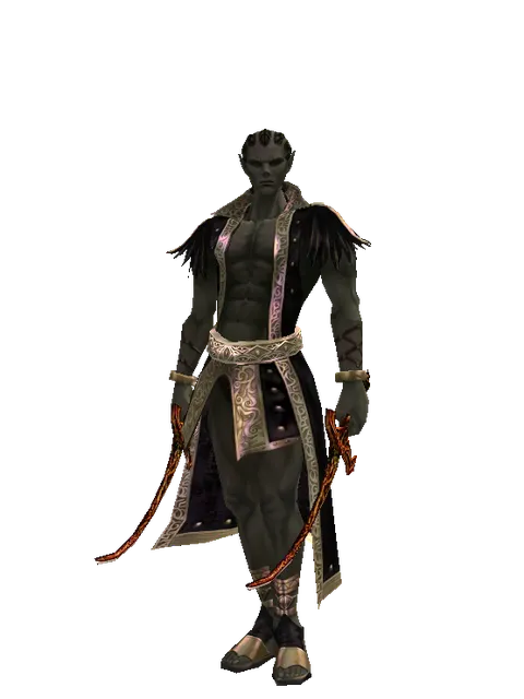 Shamshir*Shamshir on a male Orc mystic, front view