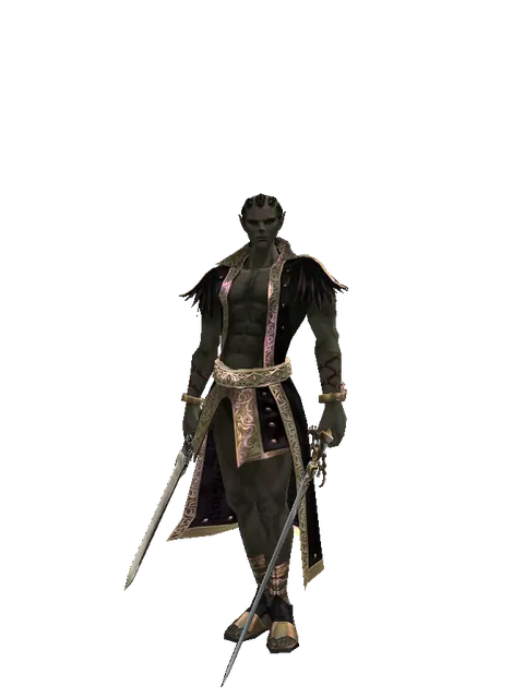 Spirit Sword*Raid Sword on a male Orc mystic, front view