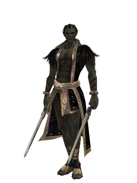 Spirit Sword*Spirit Sword on a male Orc mystic, front view