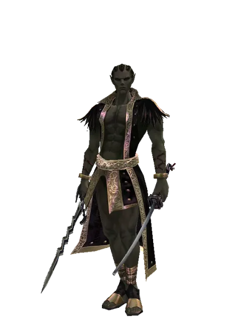 Stormbringer*Katana on a male Orc mystic, front view