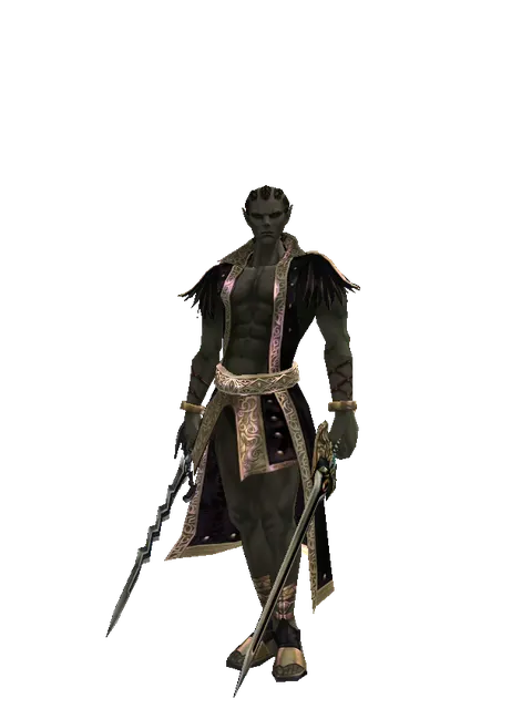 Stormbringer*Sword of Delusion on a male Orc mystic, front view