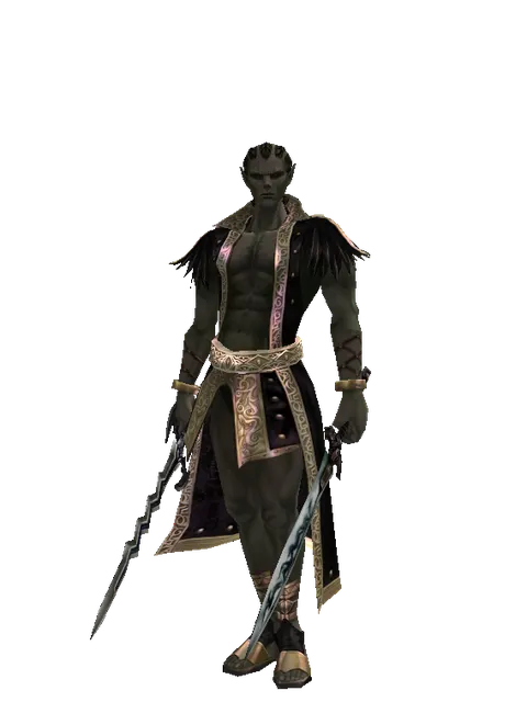 Stormbringer*Tsurugi on a male Orc mystic, front view
