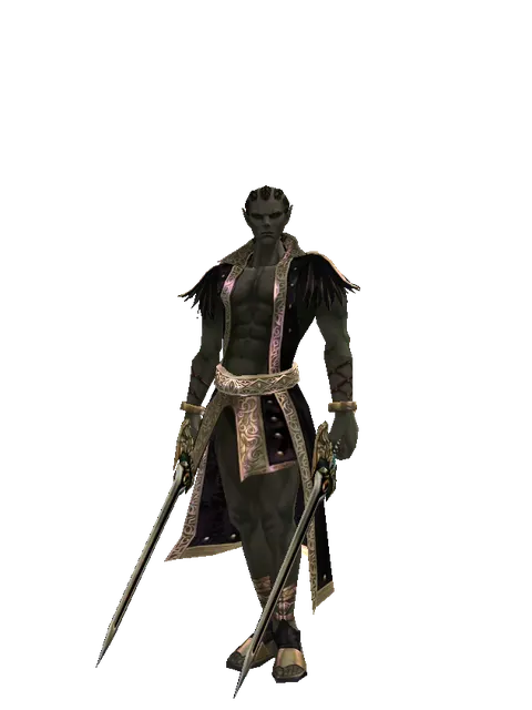 Sword of Delusion*Sword of Delusion on a male Orc mystic, front view