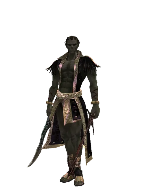 Sword of Limit*Sword of Nightmare on a male Orc mystic, front view