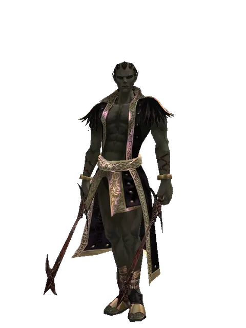 Sword of Nightmare*Sword of Nightmare on a male Orc mystic, front view