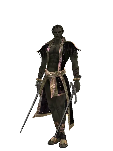 Sword of Revolution*Sword of Revolution on a male Orc mystic, front view
