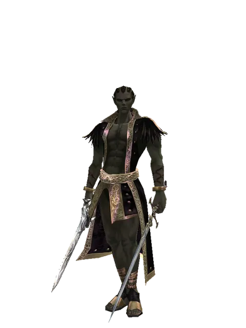 Tallum Blade*Dark Legion's Edge on a male Orc mystic, front view