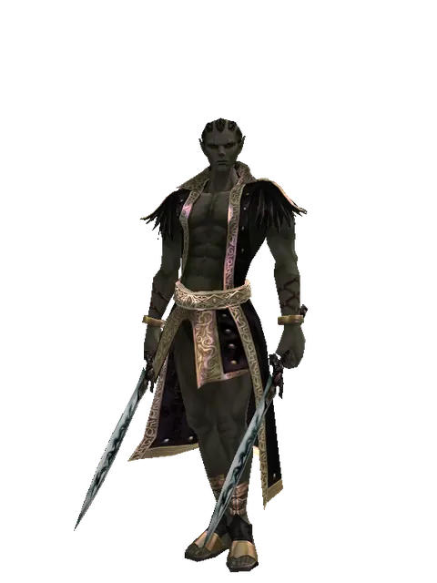 Tsurugi*Tsurugi on a male Orc mystic, front view
