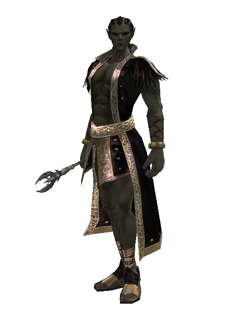 Divine Tome on a male Orc mystic, front view