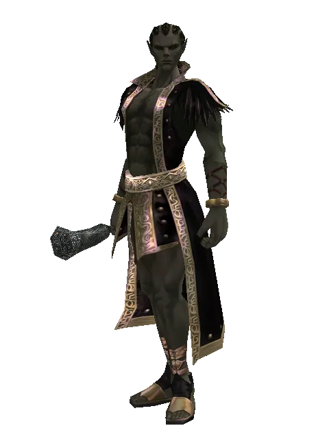 Horn of Glory on a male Orc mystic, front view