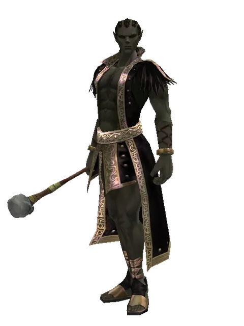 Proof of Revenge on a male Orc mystic, front view