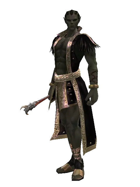Tome of Blood on a male Orc mystic, front view