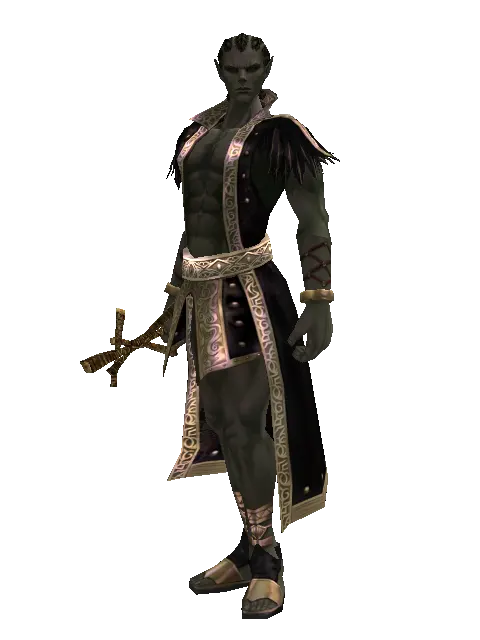 Voodoo Doll on a male Orc mystic, front view