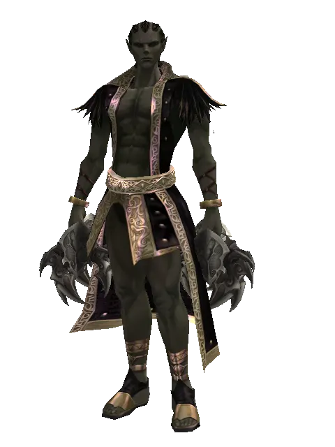 Arthro Nail on a male Orc mystic, front view