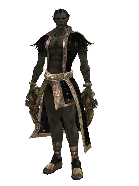 Bagh-Nakh on a male Orc mystic, front view