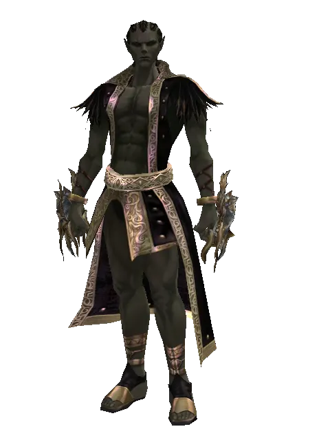 Dynasty Bagh-Nakh on a male Orc mystic, front view