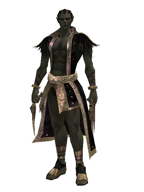 Fisted Blade on a male Orc mystic, front view