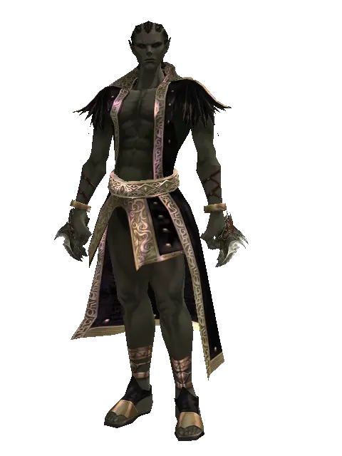 Fist of Butcher on a male Orc mystic, front view