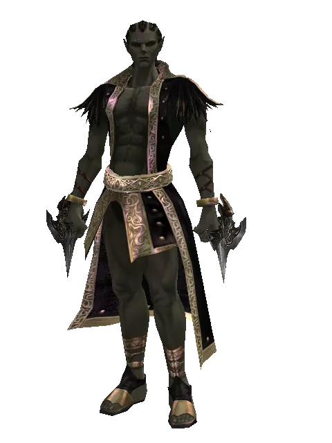 Great Pata on a male Orc mystic, front view