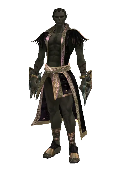 Icarus Hand on a male Orc mystic, front view