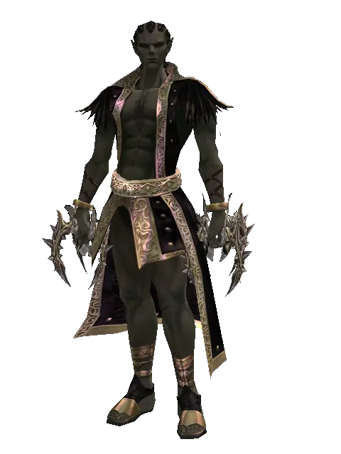 Infinity Fang on a male Orc mystic, front view