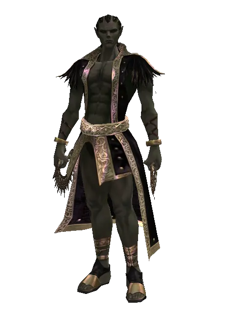 Knuckle Duster on a male Orc mystic, front view