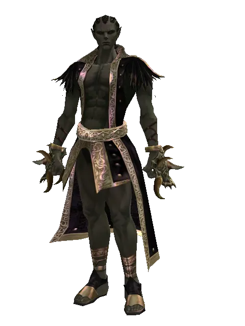 Sobekk's Hurricane on a male Orc mystic, front view