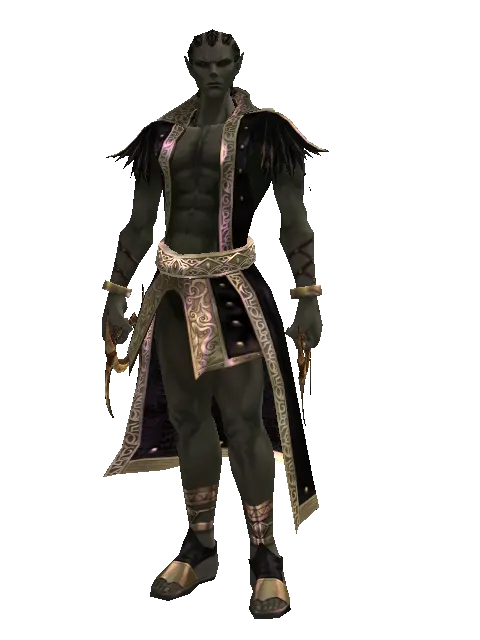 Viper Fang on a male Orc mystic, front view