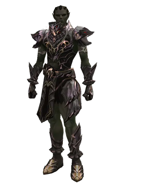 Apella (heavy armor) on a male Orc mystic, front view