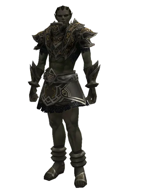 Dark Crystal Set on a male Orc mystic, front view