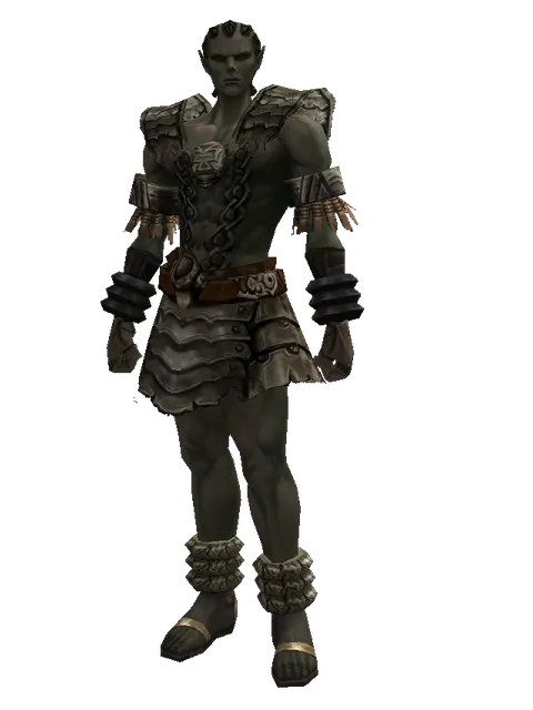 Dream (heavy armor) on a male Orc mystic, front view