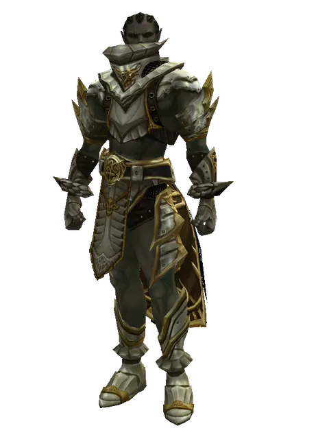 Majestic Plate Set on a male Orc mystic, front view