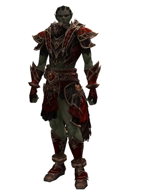 Set of Nightmare on a male Orc mystic, front view