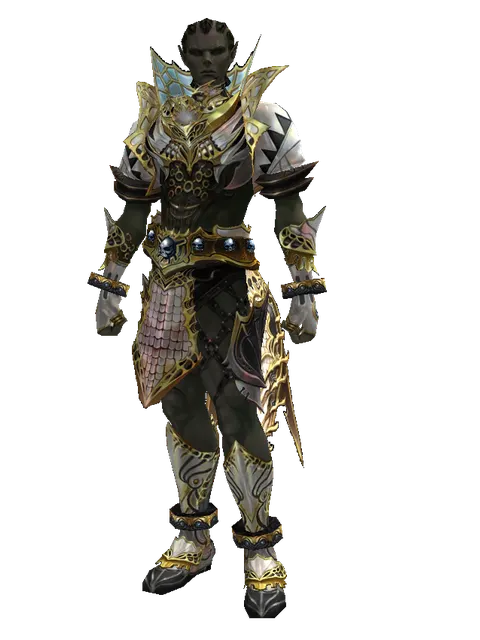 Vesper Set - Heavy on a male Orc mystic, front view