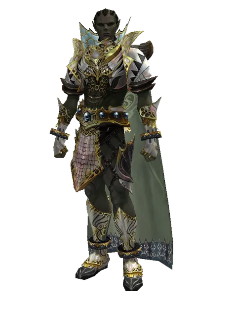 Vesper Set - Heavy on a male Orc mystic, front view