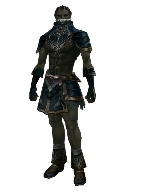 Clan Oath Set - Light on a male Orc mystic, front view