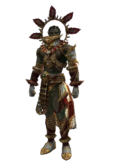 Dynasty Leather Set on a male Orc mystic, front view