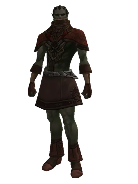 Salamander (light armor) on a male Orc mystic, front view