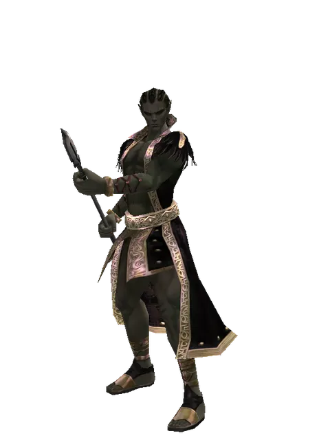 Talins Spear on a male Orc mystic, front view