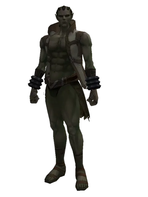 Apprentice's (robe) on a male Orc mystic, front view