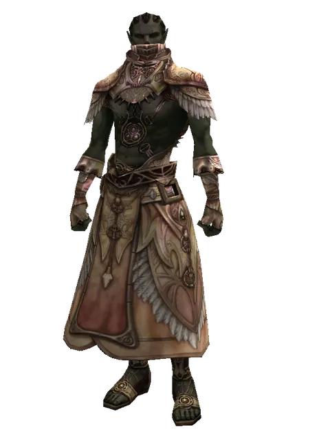 Major Arcana Robe Set on a male Orc mystic, front view