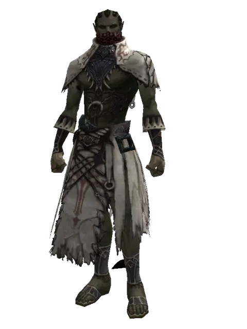 Avadon Robe Set on a male Orc mystic, front view