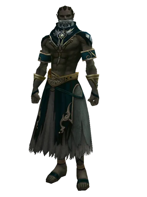 Clan Oath Set - Robe on a male Orc mystic, front view