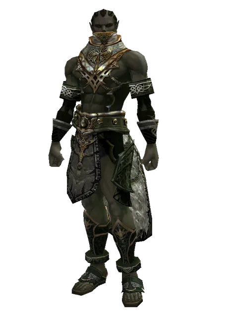 Dark Crystal Robe Set on a male Orc mystic, front view