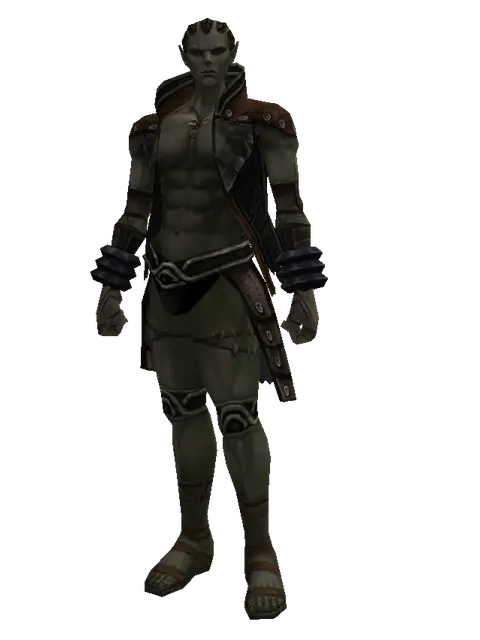 Set of Devotion on a male Orc mystic, front view