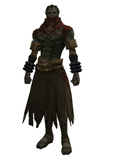 Magic (robe) on a male Orc mystic, front view