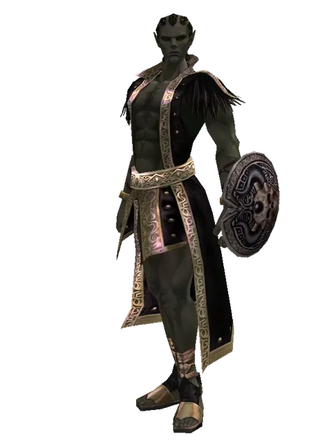 Doom Shield on a male Orc mystic, front view